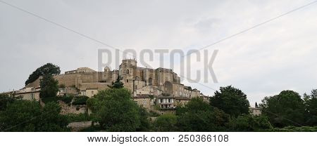 Photography Showing The Castle Of Grignan. The Photography Was Taken From The Small Village Of Grign