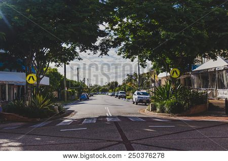 Gold Coast, Australia - January 7th, 2015: Detail Of Residential Streets In Surfers Paradise Near Te