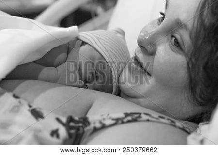 Marietta, Ohio, April 2018, A Unknown Woman Holding Her Newborn Baby
