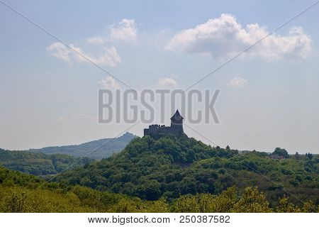 View Of Somoska Castle In Slovakia, Europe