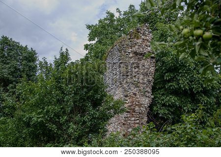 Ruins Of Castle Plesivec In Slovakia, Europe