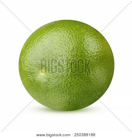 One Sweetie Isolated On White Background.  Whole Citrus Fruit With A Shadow. Citrus Oroblanco (pomel