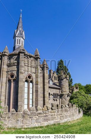Historic Lowenburg Castle In The Bergpark Of Kassel, Germany