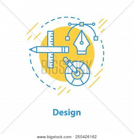 Designing Process Concept Icon. Project Realization Idea Thin Line Illustration. Development. Vector