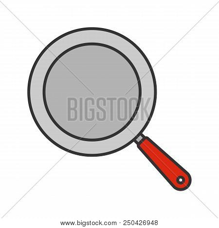 Frying Pan Color Icon. Frypan. Isolated Vector Illustration