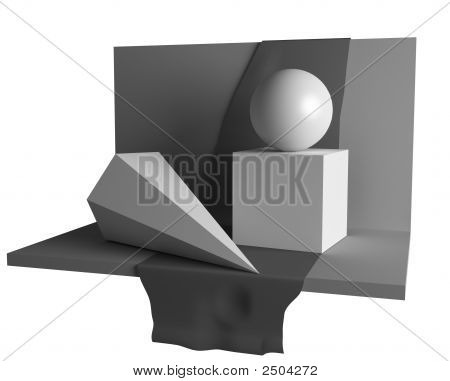 Geometri natürmort resim