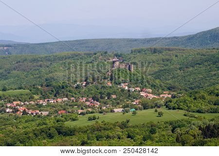View Of Somoska Castle In Slovakia, Europe