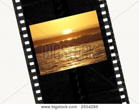 Sonnenuntergang im 35 mm-film