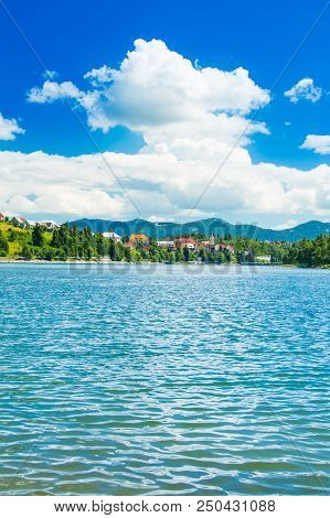 Town Of Fuzine On Beautiful Lake Bajer, Gorski Kotar Region, Croatia