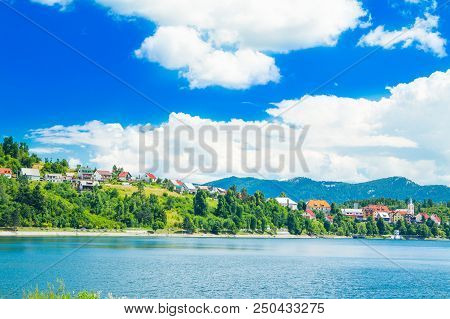 Town Of Fuzine On Beautiful Lake Bajer, Gorski Kotar Region, Croatia