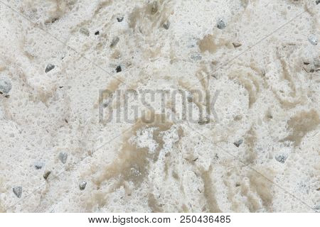 White Synthetic Rock Background With Unusual Surface. High Resolution Photo.