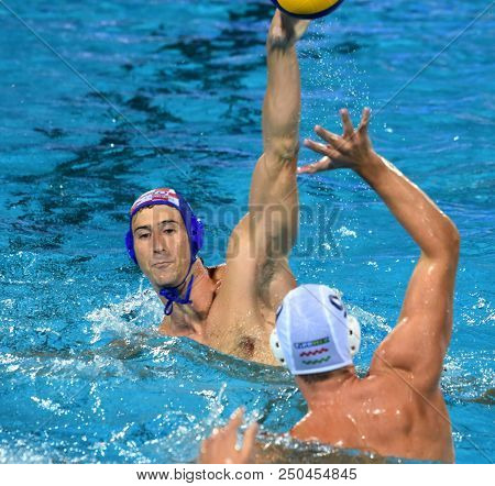 Budapest, Hungary - Jul 29, 2017.  Jokovic Maro (cro) Playing Against Hungary In The Final. Fina Wat