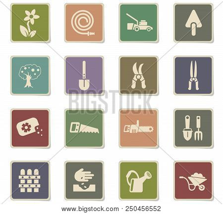 Landscape Design Web Icons For User Interface Design