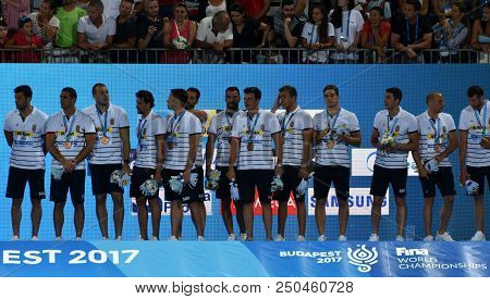 Budapest, Hungary - Jul 29, 2017. Serbia Won Bronze Medal Of Fina Waterpolo World Championship. It W
