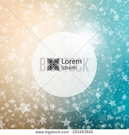 Falling Snow Background. Abstract Snowflake Pattern. Vector Illustration With Place For Text.