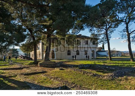 Ioannina, Greece - December 27, 2014: Amazing Sunset View Of Byzantine Museum In Castle Of Ioannina,