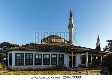 Ioannina, Greece - December 27, 2014: Amazing Sunset View Of Aslan Pasha Mosque In Castle Of City Of