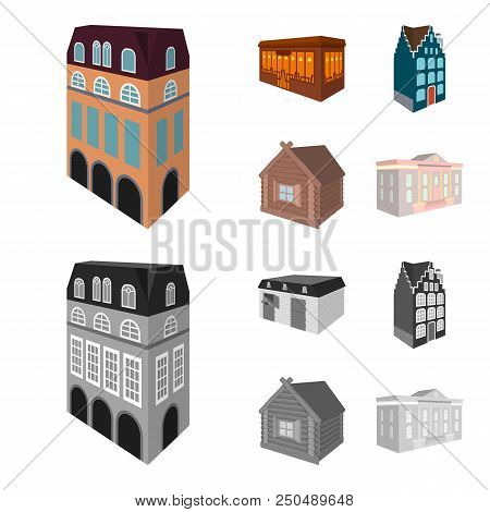Residential House In English Style, A Cottage With Stained-glass Windows, A Cafe Building, A Wooden 