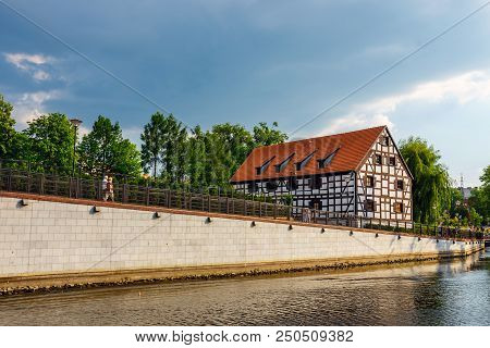 Bydgoszcz, Poland, May 31, 2018: Architecture Of Bydgoszcz City At Brda River In Poland, Poland