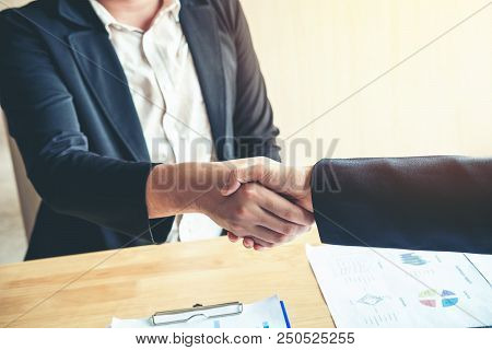 Business People Colleagues Shaking Hands Meting Planning Strategy Analysis Concept