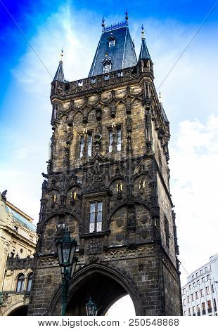 Prague, Czech Republic. Gun Powder Gate Inside Powdertower Incity Center