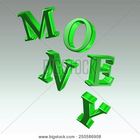 Money Lettering - 3d Metallc Word Illustration