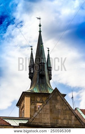 Prague, Czech Republic. St. Nicholas Church In The Quarter Of Mala Strana In Prague In Central Europ
