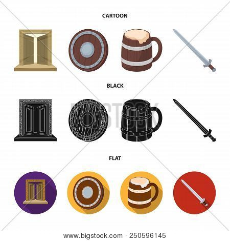 A Gate To The Treasure, A Shield For Protection, A Mug With A Bra, A Sword. Vikings Set Collection I
