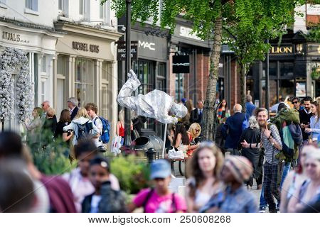London, United Kingdom - May 15: Street Artits At Covent Garden On May 15, 2018 In London