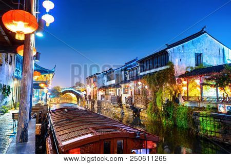 Suzhou, China Is A Famous Water Town With Many Ancient Towns In The South Of The Yangtze River.