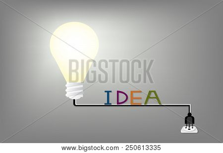 Lamp Idea Info Graphics Vector Art And Illustration, Business Success Innovation Concept.