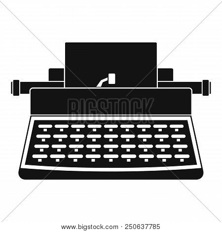 Old Typewriter Icon. Simple Illustration Of Old Typewriter Vector Icon For Web Design Isolated On Wh