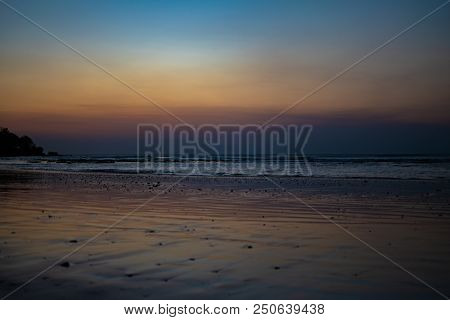 Beautiful Sunset On The Beach On Bali