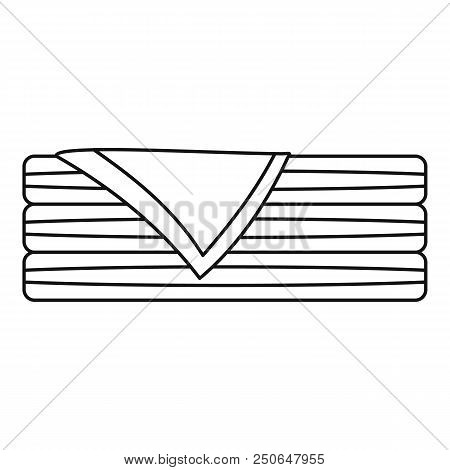 Sorted Towel Icon. Outline Illustration Of Sorted Towel Vector Icon For Web Design Isolated On White