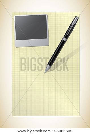 Fotopapir og pen