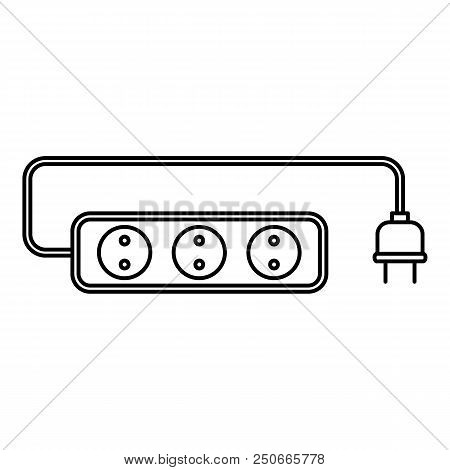 Extension Cord Icon. Outline Illustration Of Extension Cord Vector Icon For Web Design Isolated On W