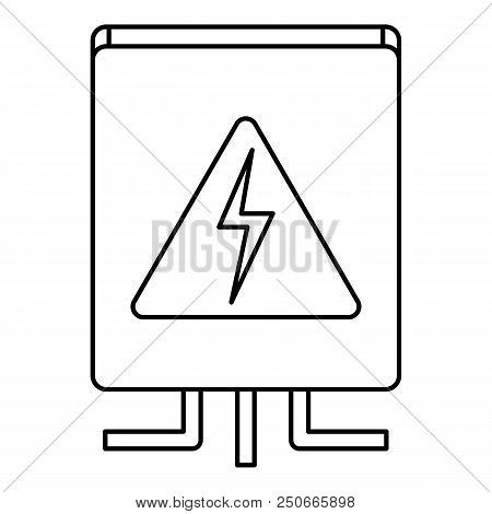 Electrical Box Icon. Outline Illustration Of Electrical Box Vector Icon For Web Design Isolated On W
