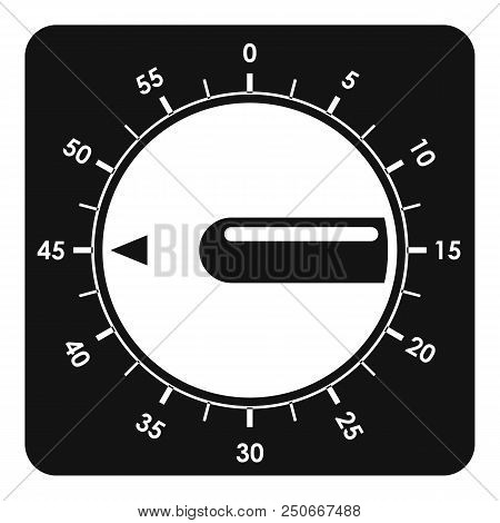 Timer Clock Icon. Simple Illustration Of Timer Clock Vector Icon For Web Design Isolated On White Ba