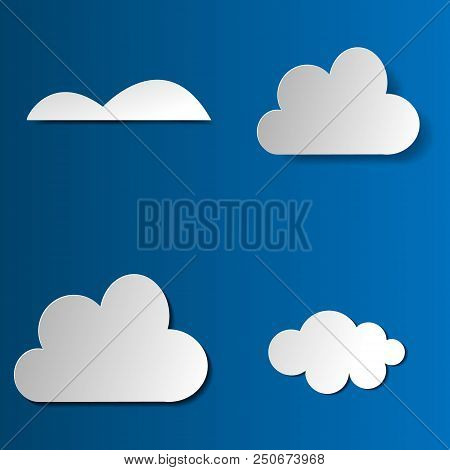Vector Paper Clouds Illustration Set Objects Insparation