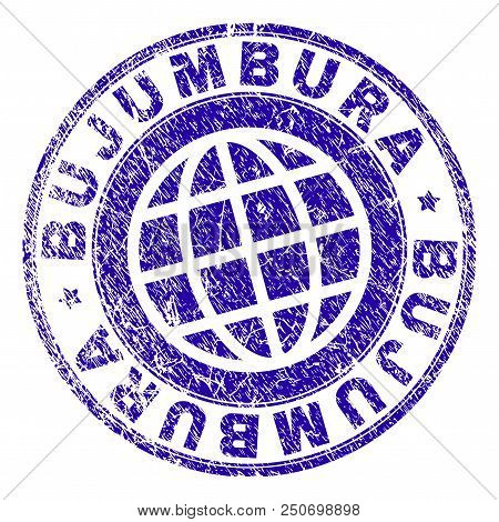 Bujumbura Stamp Imprint With Grunge Texture. Blue Vector Rubber Seal Imprint Of Bujumbura Caption Wi