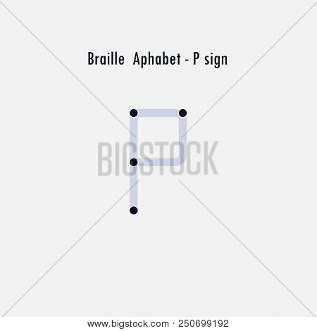 Creative English Version Of Braille Alphabet Design Element.braille Alphabet Letters.classic Emblem.