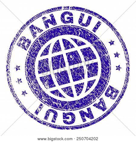Bangui Stamp Imprint With Distress Effect. Blue Vector Rubber Seal Imprint Of Bangui Text With Retro