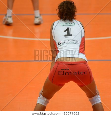 Jönköpings Södra, Ungern - 21 oktober: Oidentifierade spelare i aktion på en ungersk NB I. League volleybal