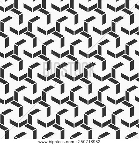 Abstract Seamless Pattern. Modern Stylish Texture. Repeating Geometric Tiles. Chevron Elements Form 