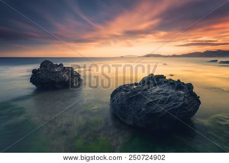 Beautiful Sunset At Punta Parda In Almería
