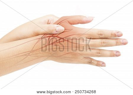 Finger Nerve Pain White Background Finger Injury