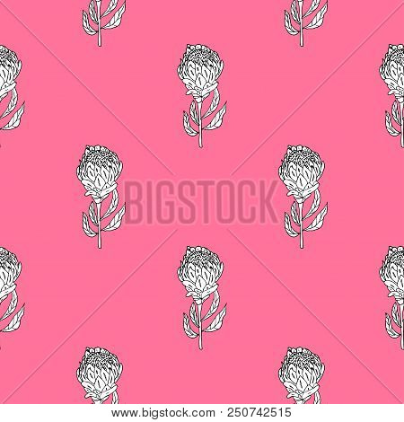 Hand Drawn Floral  Seamless Pattern Vector Illustration
