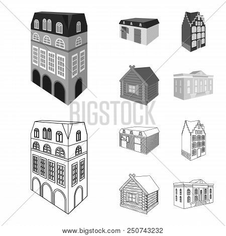 Residential House In English Style, A Cottage With Stained-glass Windows, A Cafe Building, A Wooden 