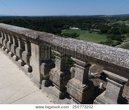 Photography Showing A The Village Of Grignan And Its Surrounding Area. The Photography Was Taken Fro