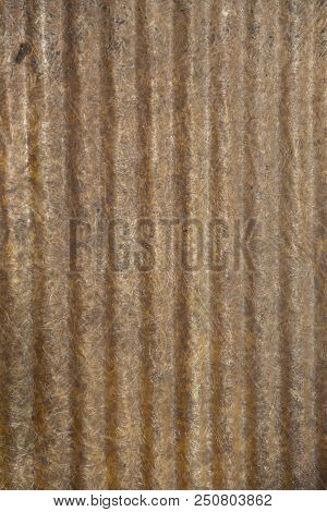 Rusted And Faded Red Ridged Metal Background